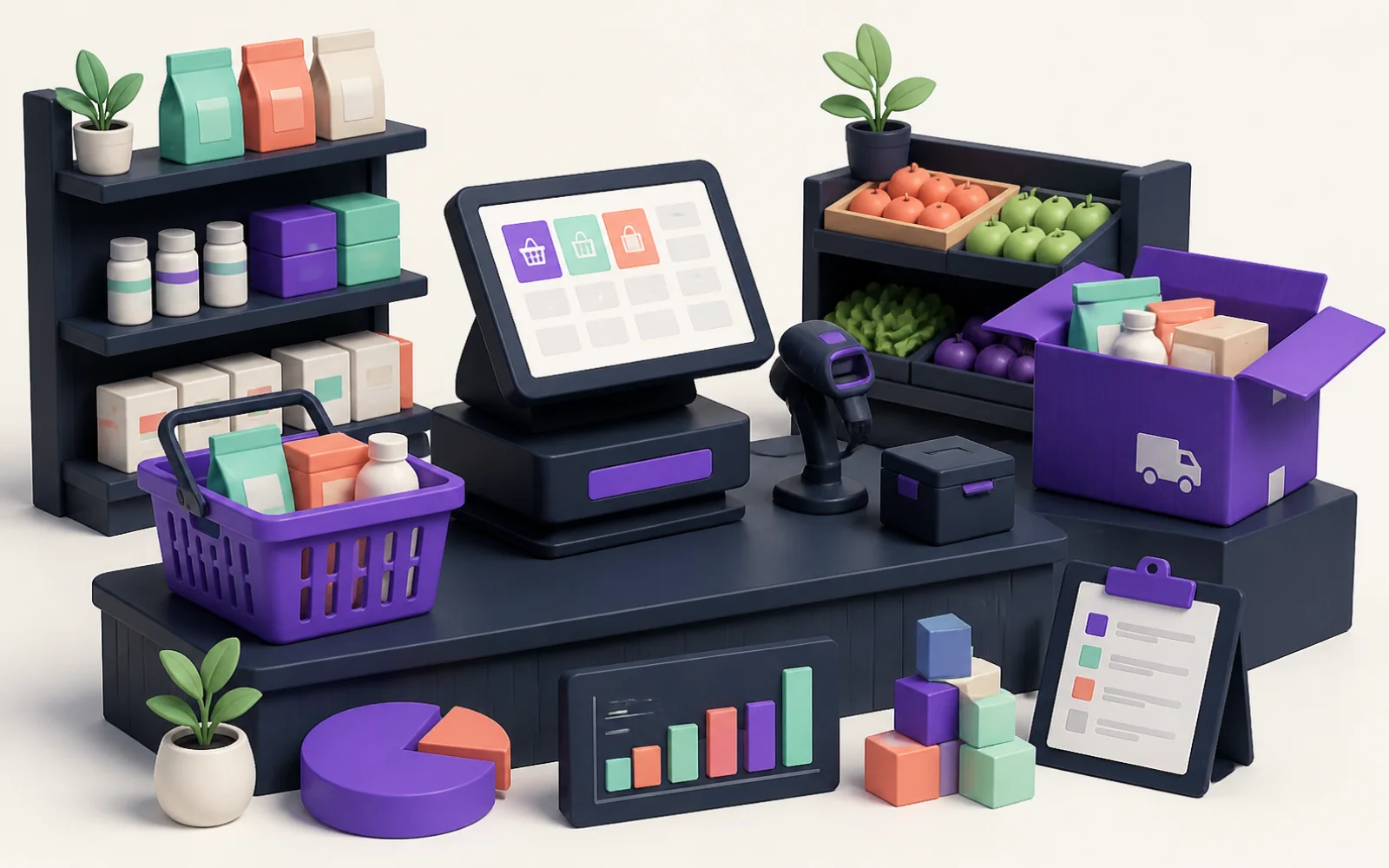 Caja, stock y catálogo de un kiosco conectados con Fynta