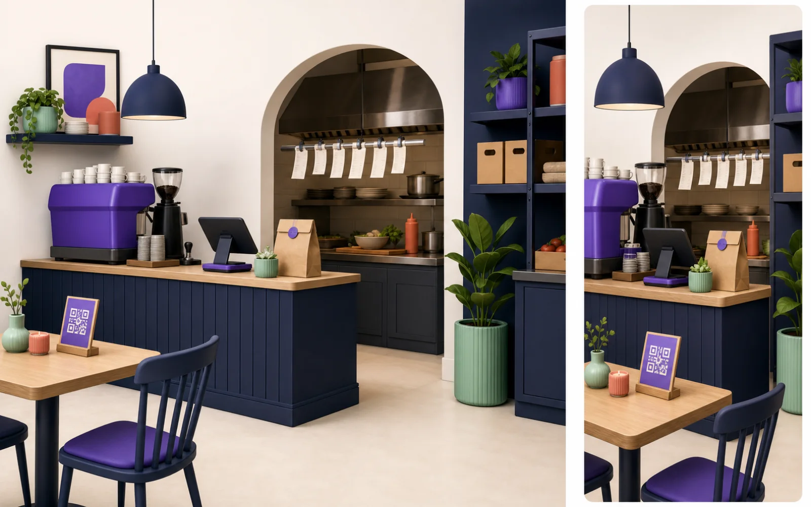 Mostrador, salón, cocina, caja y stock conectados con Fynta